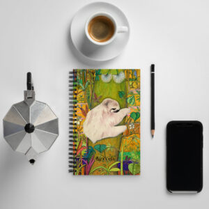 Baby Brown-throated sloth 🦥 Spiral notebook