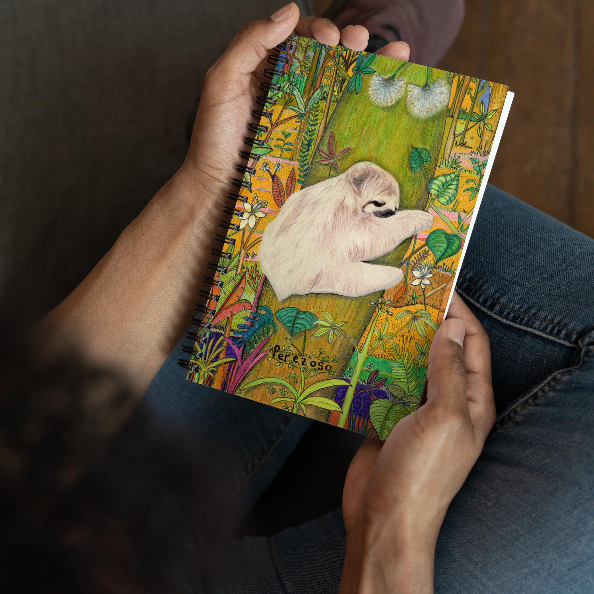 Baby Brown-throated sloth 🦥 Spiral notebook - Image 2