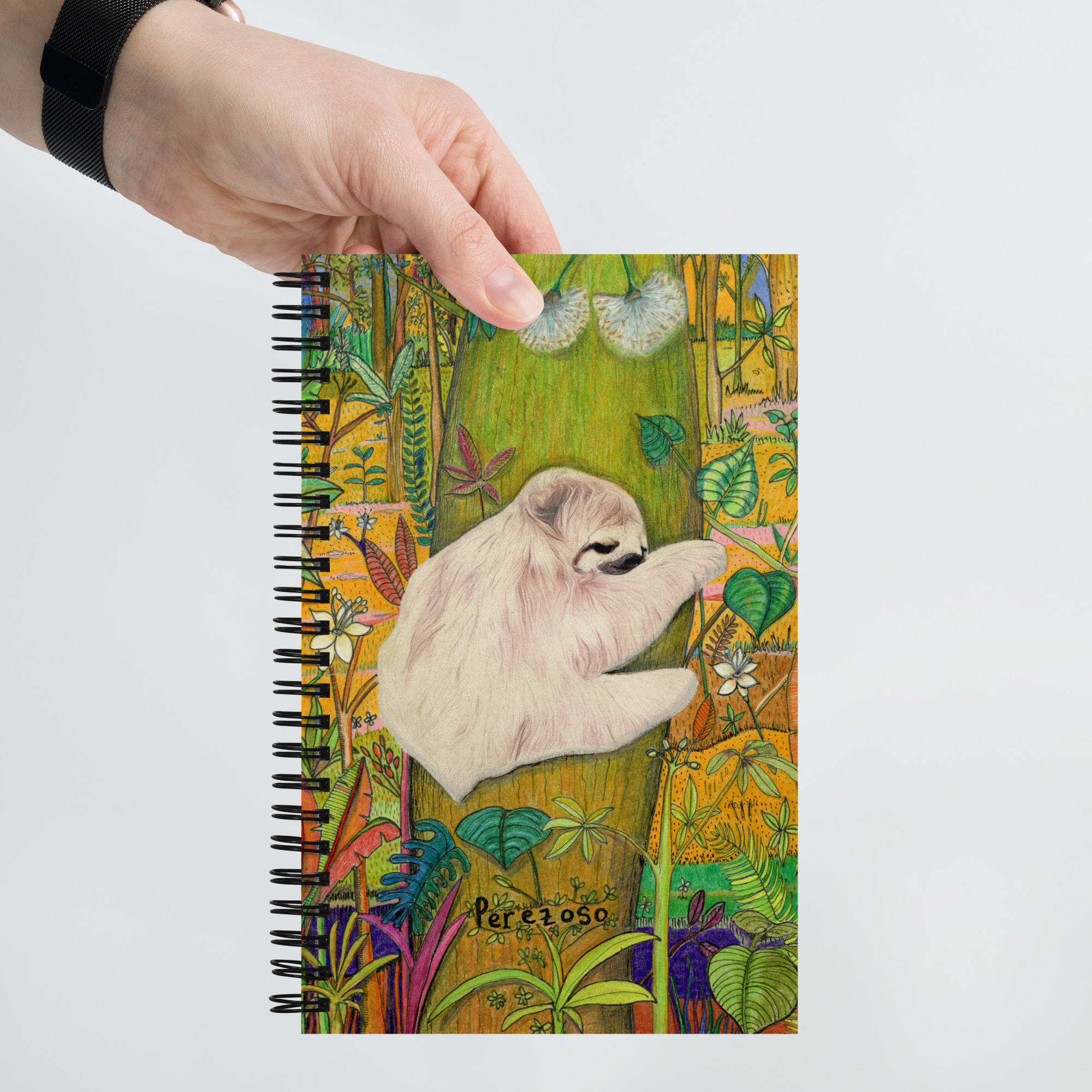 Baby Brown-throated sloth 🦥 Spiral notebook - Image 3