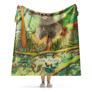 Sherpa blanket-Baby Spider Monkey