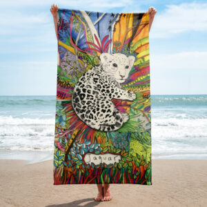Beach Towel-Baby Jaguar