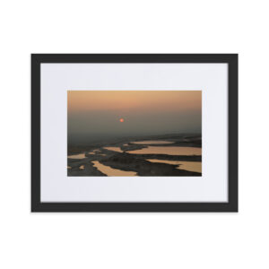 Sunset in Pamukkale-Matte Paper Framed Photo With Mat